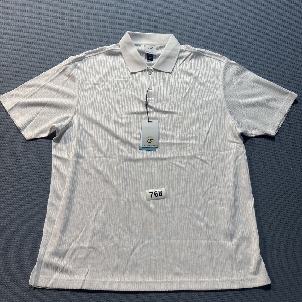 Kilburne & Finch Shirt Men Sz L  White Brand New